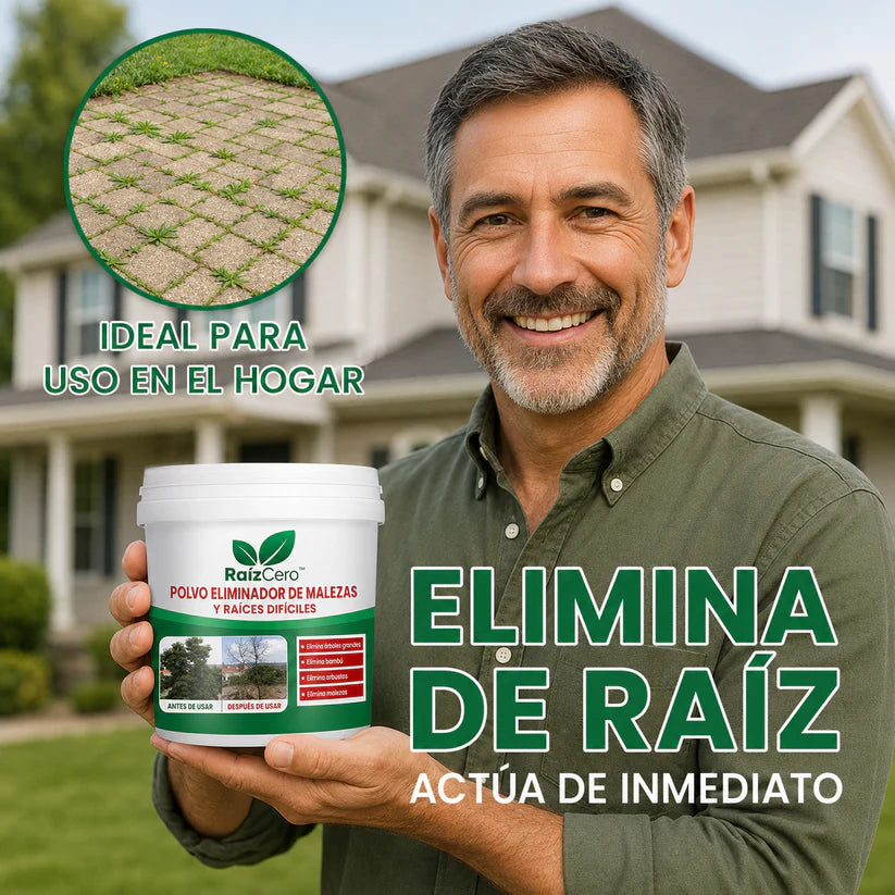 RaizCero Polvo Eliminador De Malezas y Raices Dificiles
